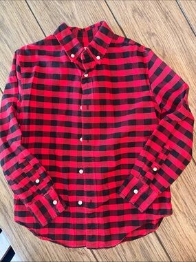 Crewcuts Red and Black Buffalo Plaid Button-Down Shirt